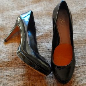 Vince Camuto Black Patent Patent Leather Pump Size 7.5